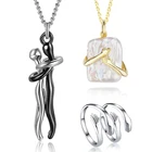 Классическое ювелирное изделие для пары, ожерелье для женщин из нержавеющей стали 316, парное ожерелье для влюбленных, друзей, индивидуальная бижутерия, хороший подарок