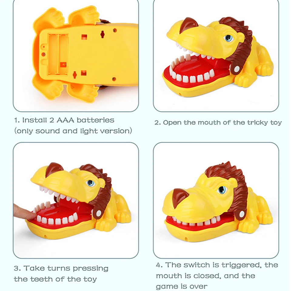 Игрушка для рота стоматолога кусания пальцев Большой крокодил тянущиеся зубы
