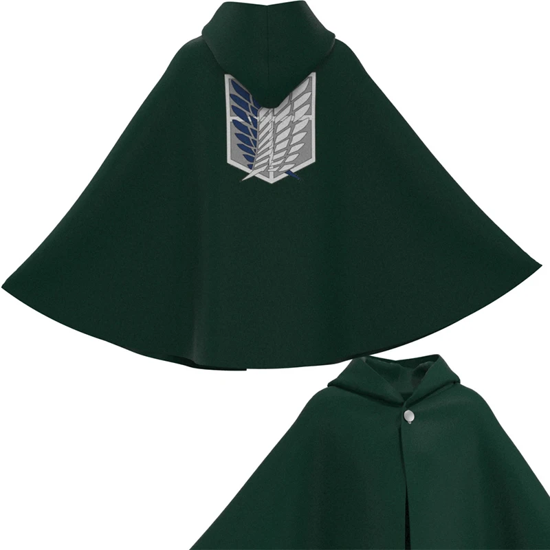

2022 Women Men Anime Cosplay Green Cape Japanese Hoodie Attack On Titan Cloak Gloves Shingek No Kyojin Scouting Legion Costume