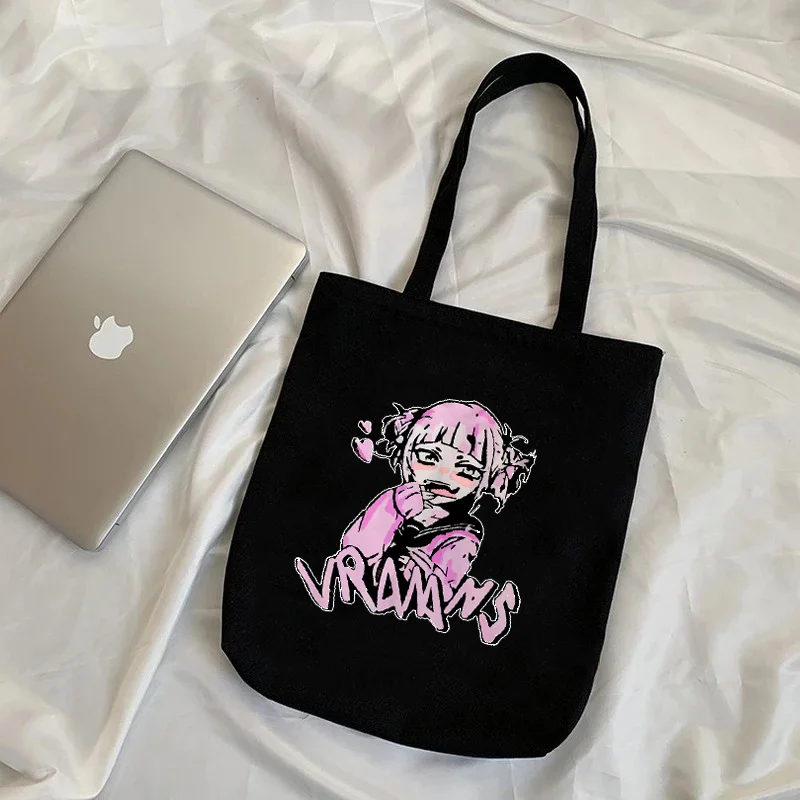 

Japanese anime y2k female bag Harajuku gothic canvas bag Kawaii cartoon large capacity shopper bag casual fashion shoulder bag