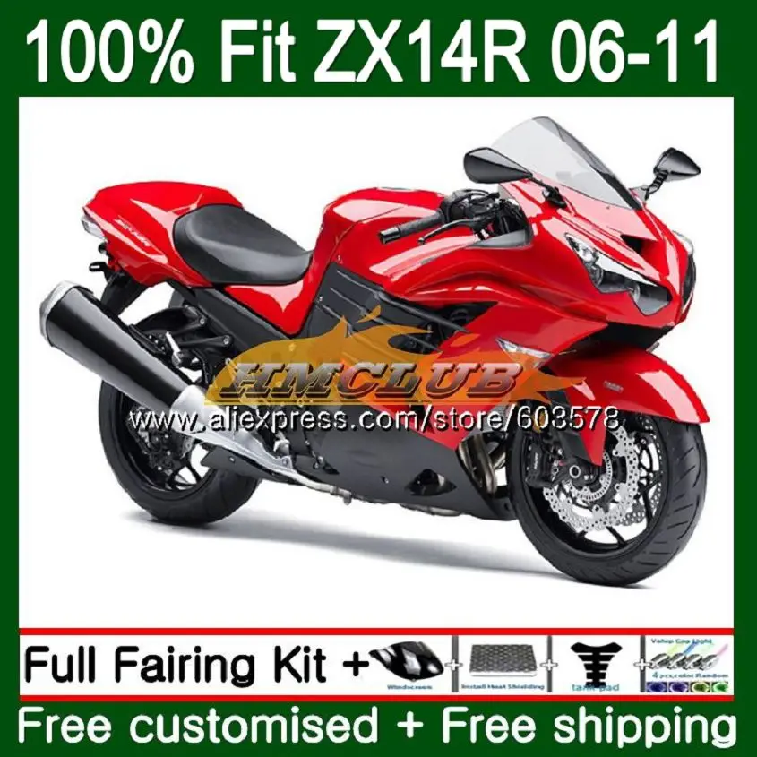 

Инъекция для KAWASAKI ZZR1400 ZX 14R 2006 2007 2008 2009 2010 2011 глянцевый красный 113CL.37 ZX-14R ZX14R 06 07 08 09 10 11 обтекатель