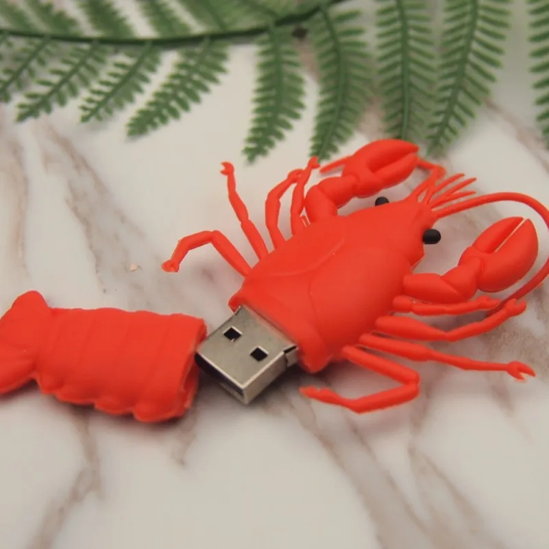 Флеш накопитель usb Lobster с милыми животными модель флешки 2 0 флеш 128 Мб 32 ГБ 64 moomin U