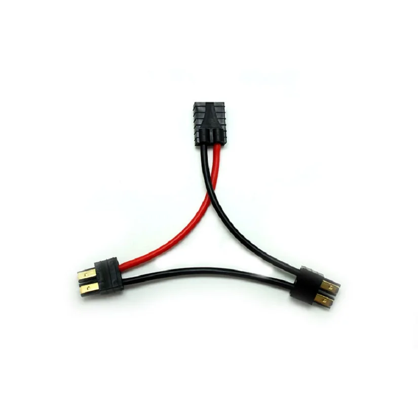 

TRX Connector Series Y Splitter Cable Female Male Plug Adapter 12AWG 100mm For RC Car Lipo Battery