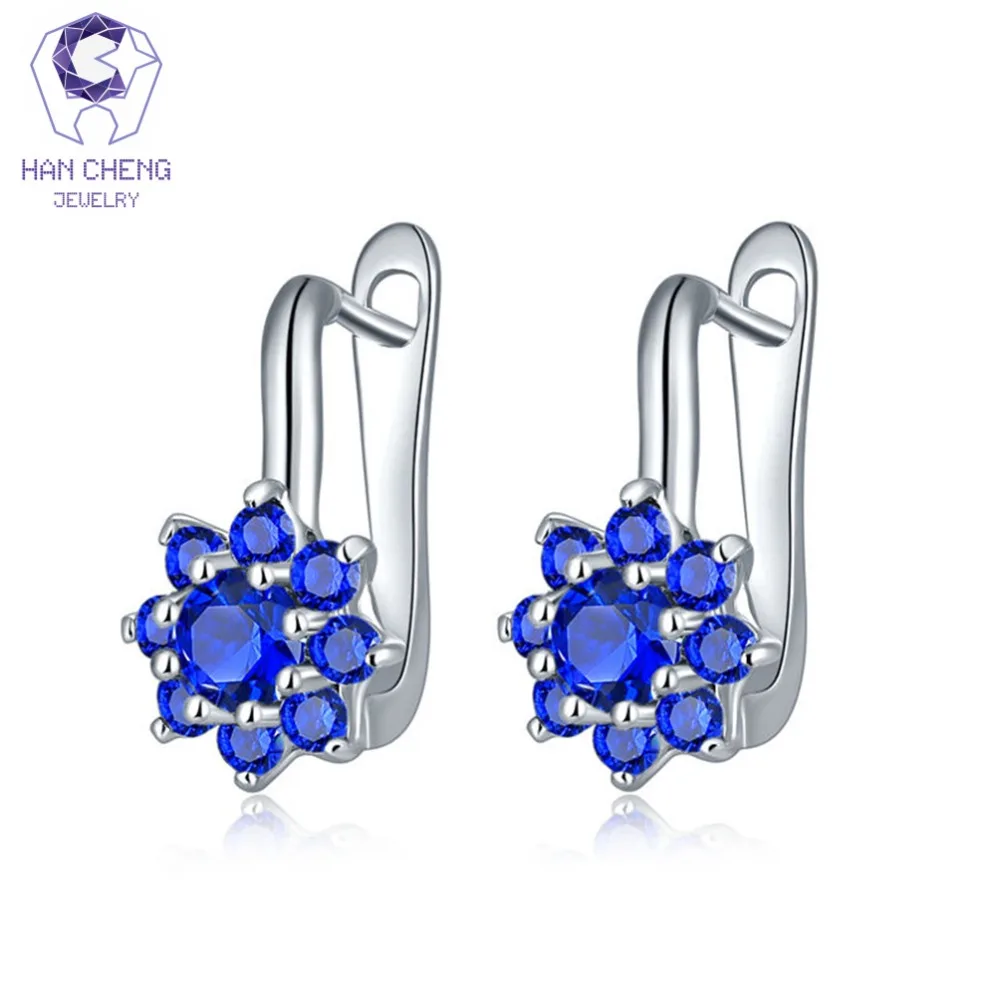 HanCheng новые модные роскошные U образные серьги гвоздики с цирконом класса ААА и