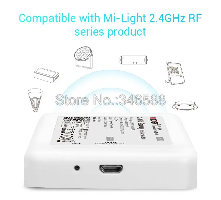 Milight DC12V 24V 10A RGBW Светодиодные ленты Управление; 4-Зона 2,4G Беспроводной для различных световых эффектов с Смартфон APP Wi-Fi/Alexa Google Voice Управление