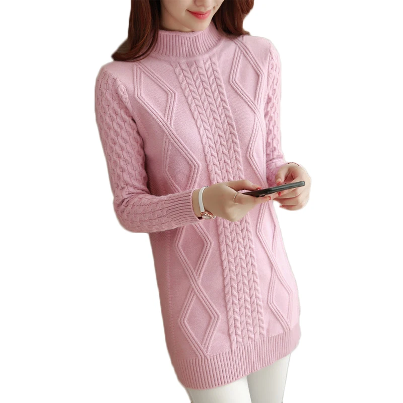 

Cotday Slim Wool Winter Knit Office Style Long Sleeve Loose 2020 New Solid Casual Autumn Sweater Women Sweater Pullovers