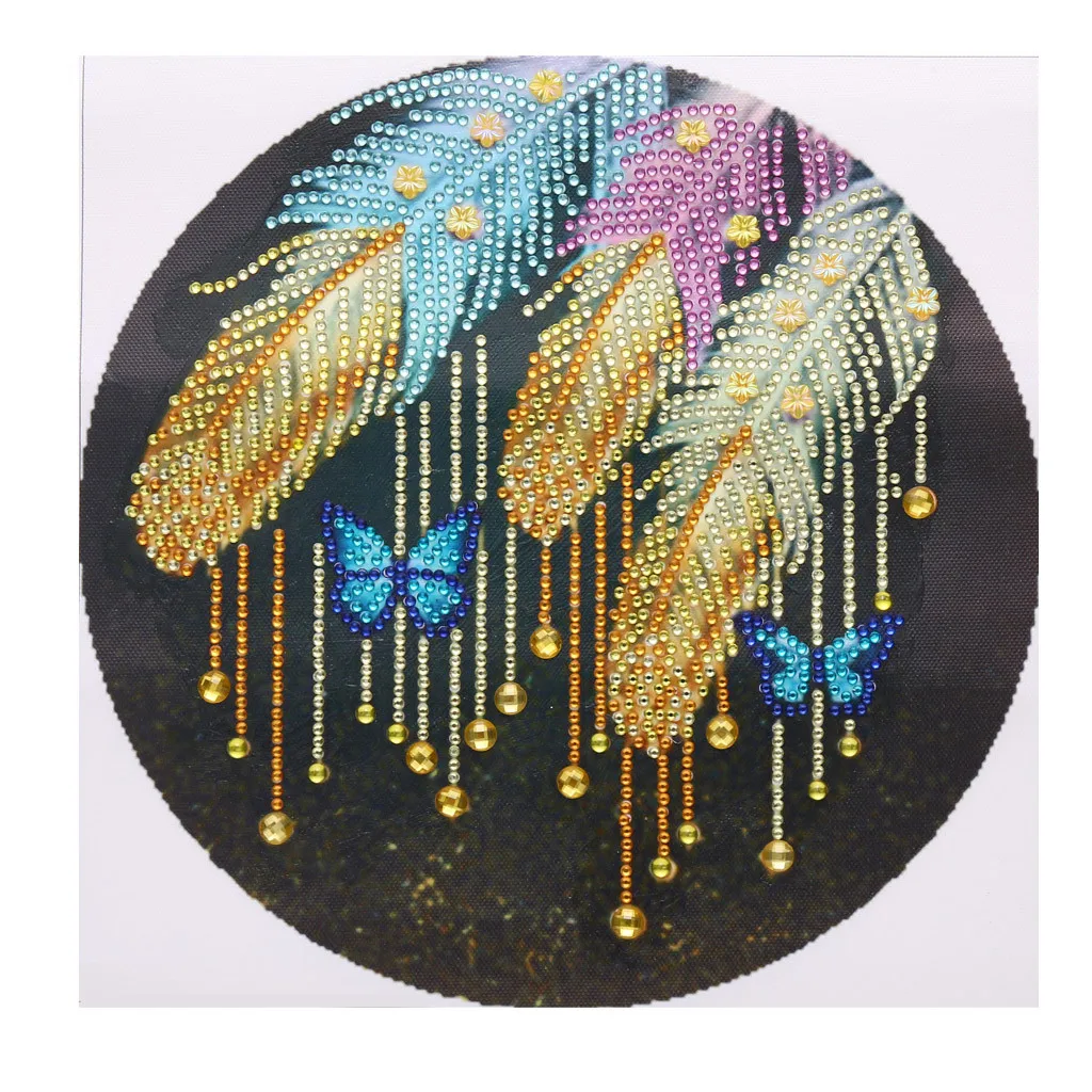 

Special Shaped Diamond Painting Butterfly on Feather 5D DIY Diamond Embroidery Art Kits Home Decoration Rhinestone Cross Stitch