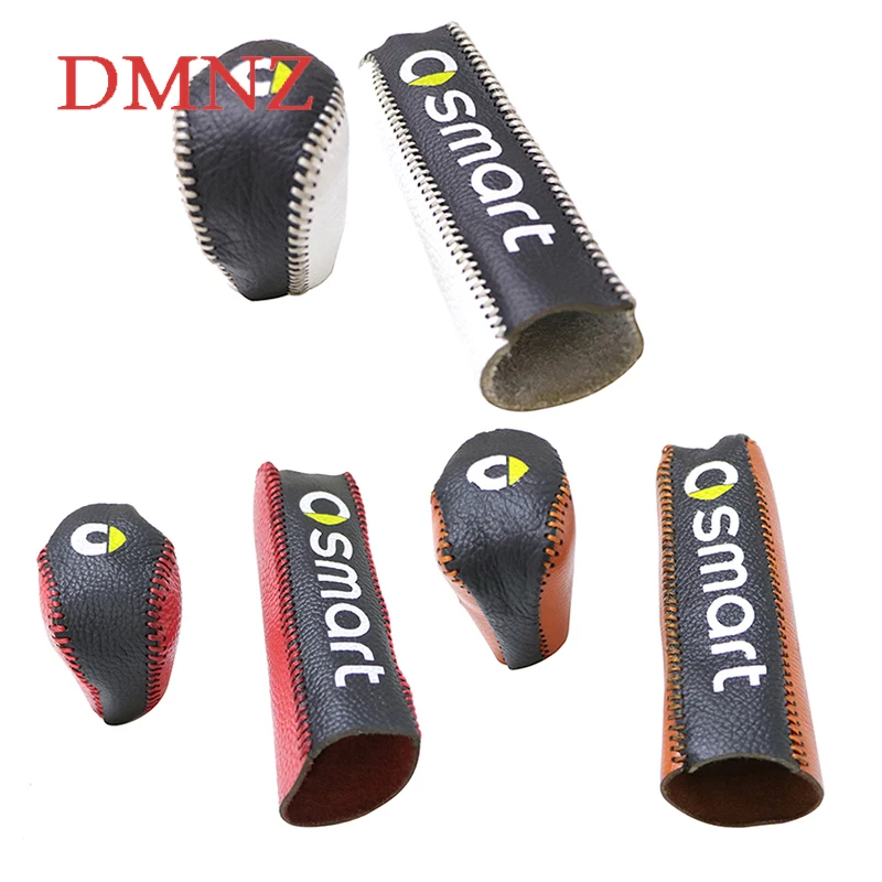 

Car Gear Shift Handbrake Shift lever Leather protective sleeve For Smart 453 451 fortwo Forfour Car Modification Accessories