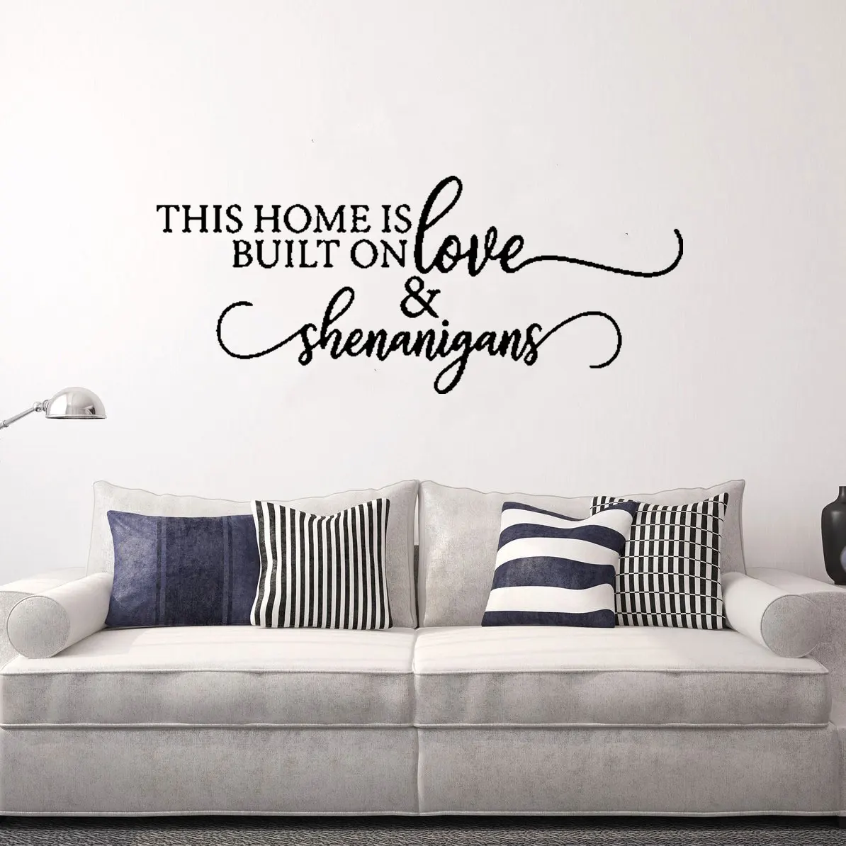 

Wall Decals This Home Is Built On Love Quotes Murals Removable Vinyl Stickers Bedroom Livingroom Decoration Poster DW21525