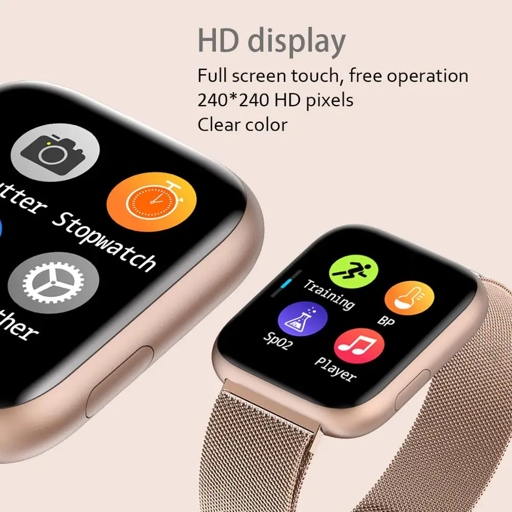 Смарт-часы P6 для мужчин и женщин с пульсометром фитнес-трекер измерения