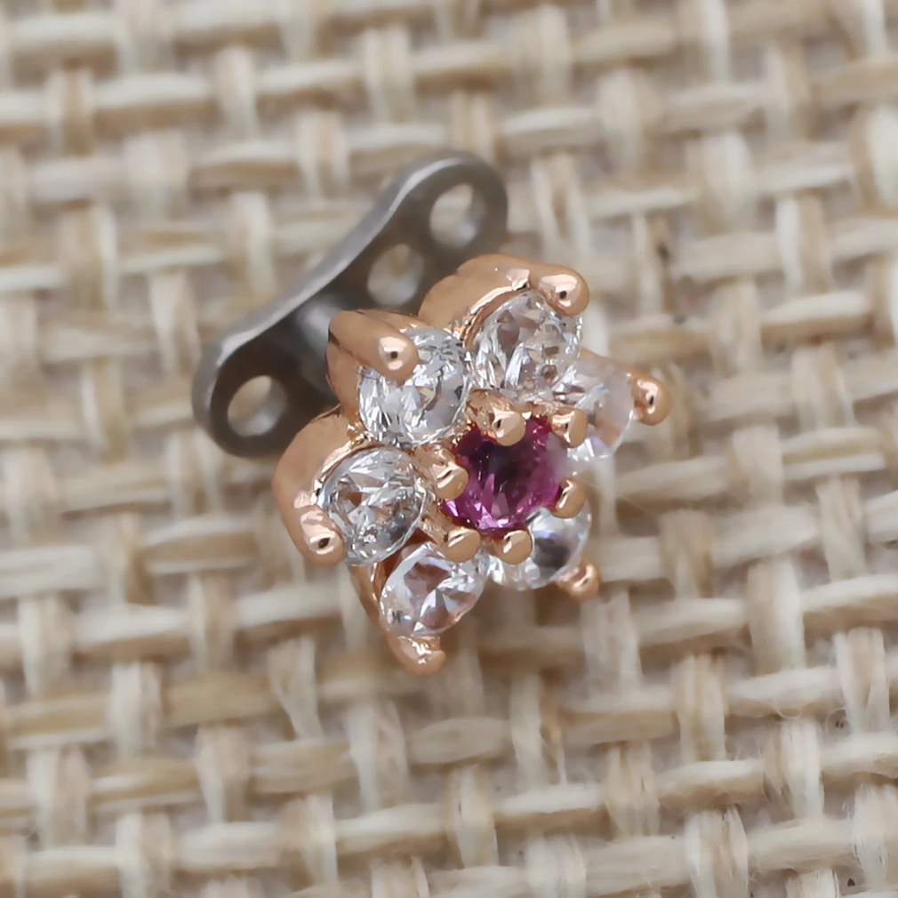 Набор колец для пирсинга JHJT G23 из титана с фианитами очаровательные ювелирные