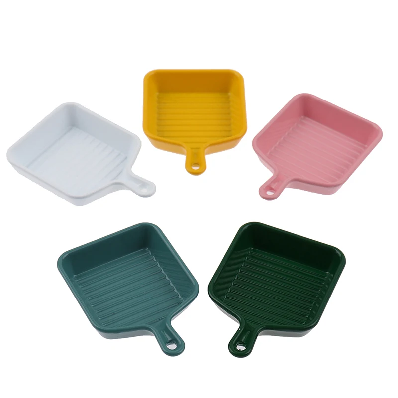

Mini Metal Plate Simulation Tray Model Toys for Doll House Decoration 1/12 Dollhouse Miniature Accessories