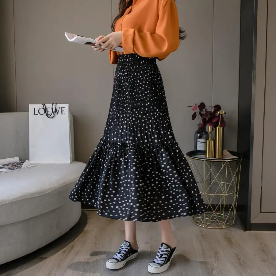 Юбка женская Плиссированная с высокой талией весна-лето кавайная юбка | Женская