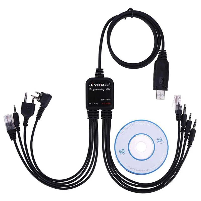 

Intercom 8 in 1 USB Programming Cablefor Baofeng for Motorola Kenwood Tyt Qyt Multiple Radios 1./4.26 Ft