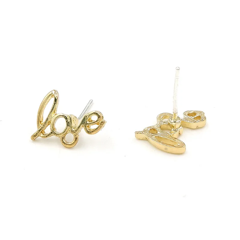 

2021 lovely love Stud Earrings pin For Women Cute Statement Earring Korean Jewelry accessories