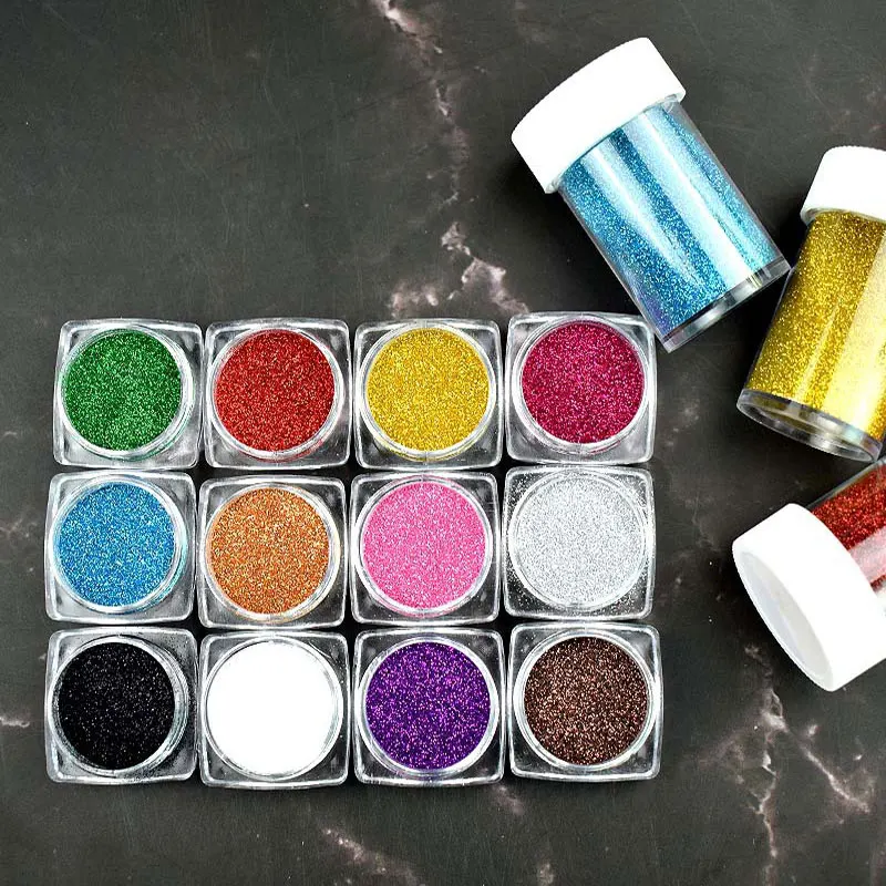 12 Colors Glitter Pigment Powder DIY Lip Gloss Material Glaze for Lipgloss Making Kit Long Lasting Lips | Красота и здоровье