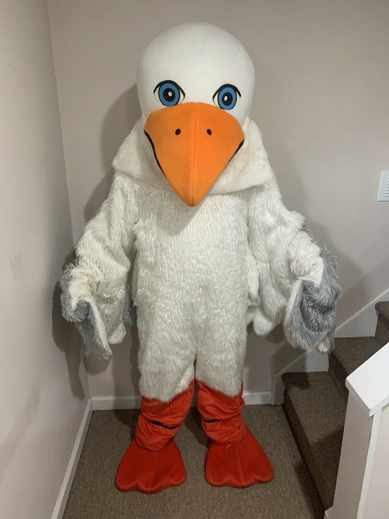 

Eagle Seabird Adult Faux Fur Mascot Costume Halloween Business Advertising