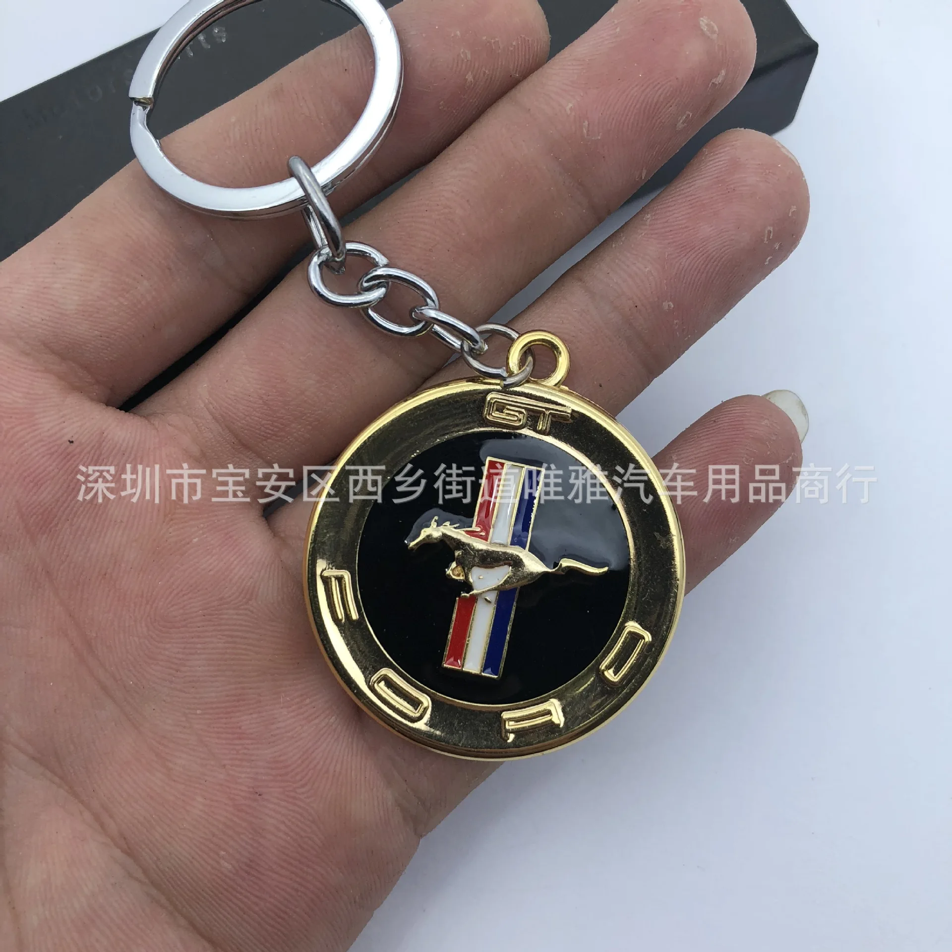 Металлический 3d-брелок для автомобиля брелок с эмблемой бегущей лошади ключей Ford