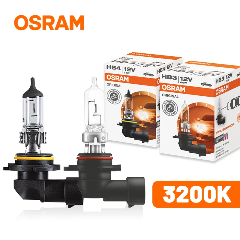 OSRAM 9005 светодиодные лампы 9006 фары HB3 HB4 галогенные Автомобильные для авто ближний