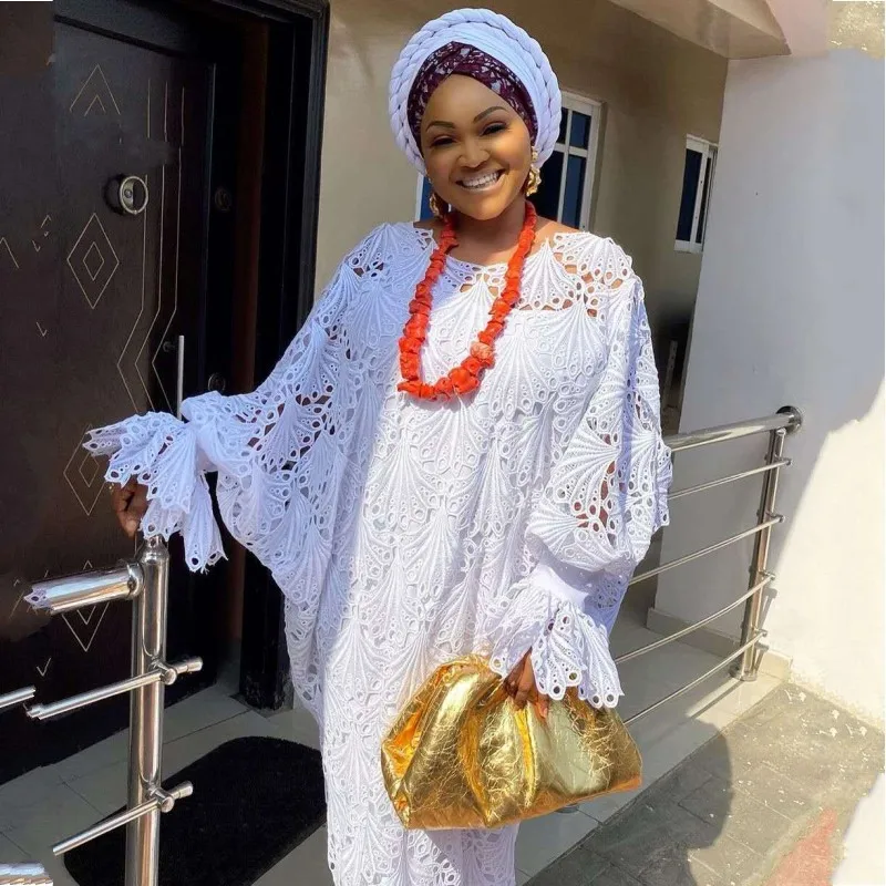 2 шт./комплект кружевные платья большого размера Новые африканские женские