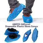 100 шт пластиковые одноразовые бахилы очистка галоши Защитная унисекс домашняя обувь сумка Уличная защита от пыли