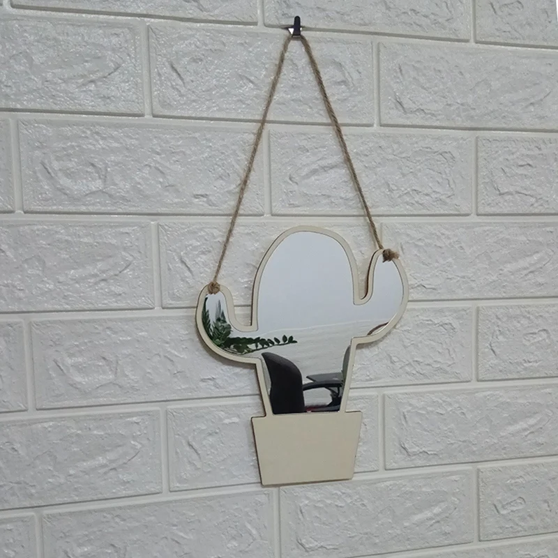 Детское мультяшное декоративное зеркало для ванной комнаты деревянная