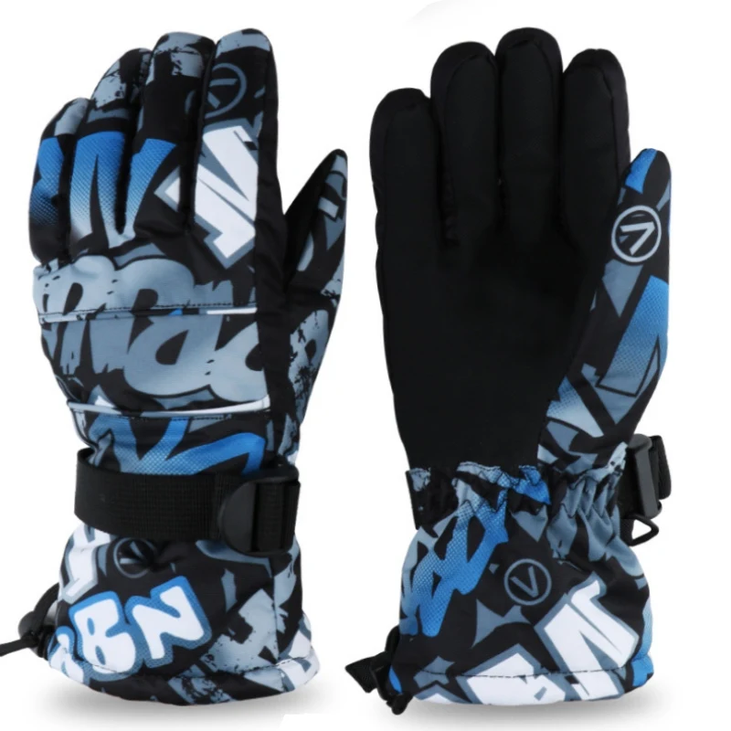 Мужские женские лыжные перчатки противоскользящие водонепроницаемые