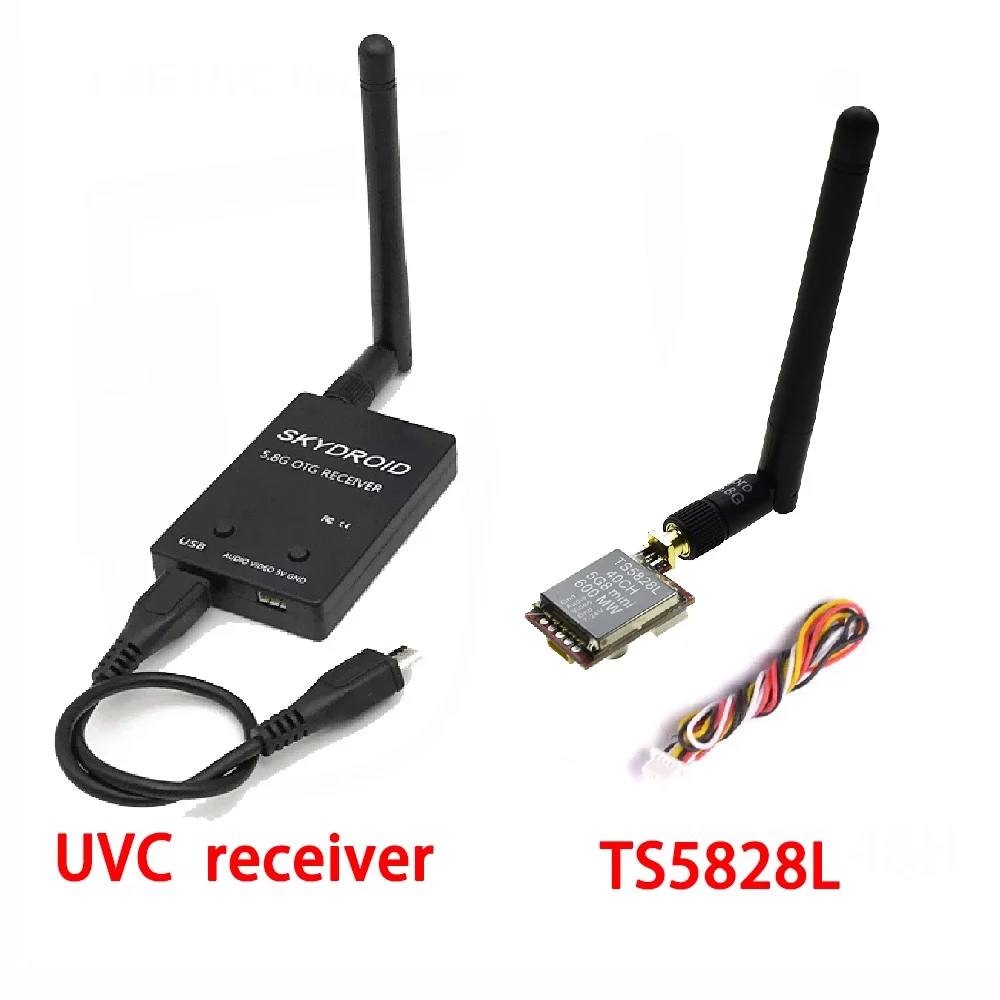 Горячая Распродажа 5 8G FPV приемник UVC Video Downlink OTG + Mini TS5828L 40Ch 600 мВт Передатчик для VR