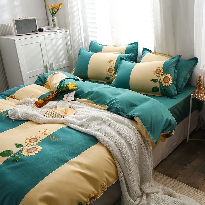 New Product 100% Polyester Fiber 4PCS Rural Style Adult and Children Bedspread Quilt Cover Pillowcase in Various Sizes | Дом и сад