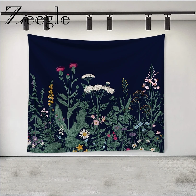 

Тропические растения Zeegle, настенный подвесной цветочный гобелен, скатерть, покрывало, коврик для йоги, домашний декор, гобелены, коврик для ...