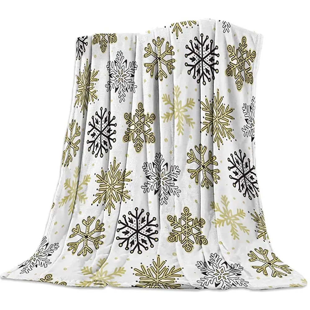 

Комфортное Роскошное Одеяло Futuregrace для детей и взрослых, дышащее и пушистое, цветное фланелевое одеяло с ручной росписью снежинок