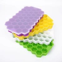 ice maker mold 37 grid 2 pieces colorful food grade silicone ice tray mould with cover
