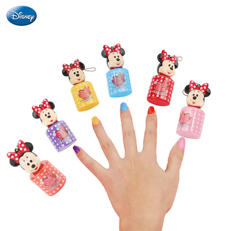 Лаки для ногтей Disney Mickey Mouse водорастворимый моющийся лак модные игрушки девочек