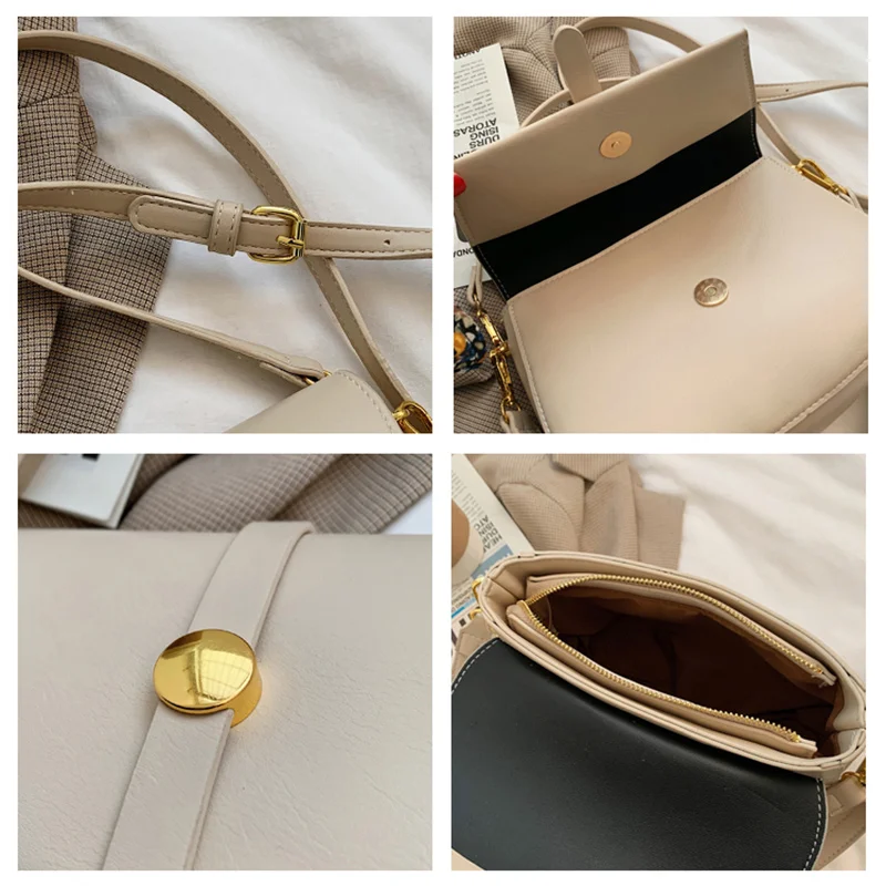 

Summer Solid Color Small Square Bag For Women Shopper Cross Body Handbags 2021 New Korean Fashion PU All-match Lady Shoulder Bag