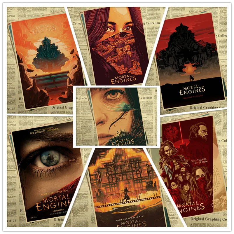 Принты из крафт бумаги Mortal motors четкое изображение художественная живопись бар