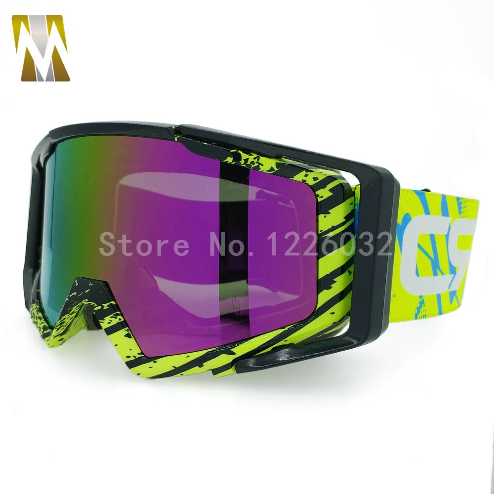 Новая желтая черная оправа очки для мотокросса мотоциклетные спортивные
