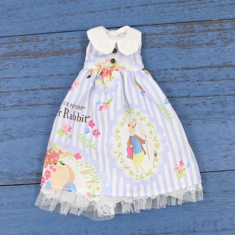 Одежда для кукол DBS Blyth icy платье с рисунком куклы без рукавов подходит шарнирных