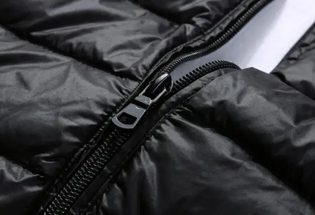 

Men's new lightweight down jacket short stand-up collar hooded ultra-thin down jacket