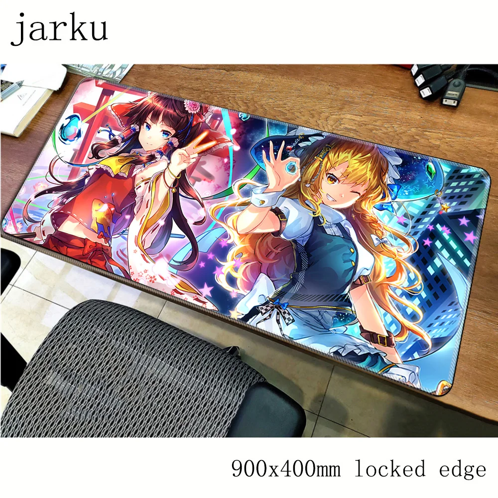 Коврик для мыши Touhou игровой коврик с мультяшным рисунком 900x400 мм аксессуары