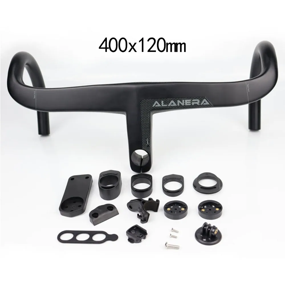 

DEDA Bike Carbon Intergrated Handlebar For 28.6mm Fork Steer With Computer Mount Durable Handle Bar Bicycle Bike Accessories