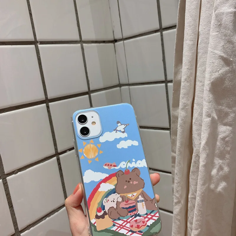 Прозрачный силиконовый мягкий чехол с рисунками для iPhone XS Max XR X 11 pro Coque 7 8 7Plus 8Plus