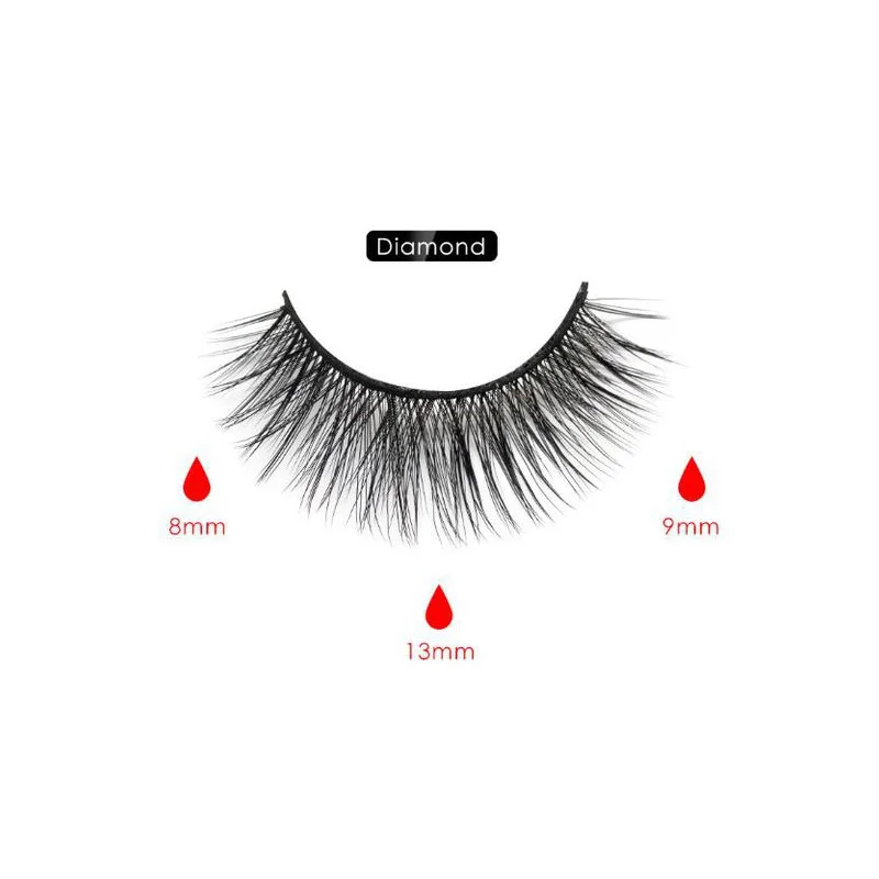 Магнитные накладные ресницы полный глаз 5 магнитов Многоразовые Накладные