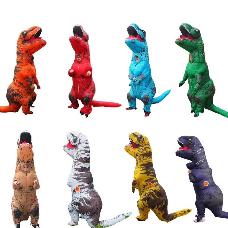 Надувной костюм динозавра T-REX в парк развлечений костюмы наездника Пурим карнавальное забавные вечерние костюм для костюмированной игры, для Хэллоуина, костюм для детей, для взрослых