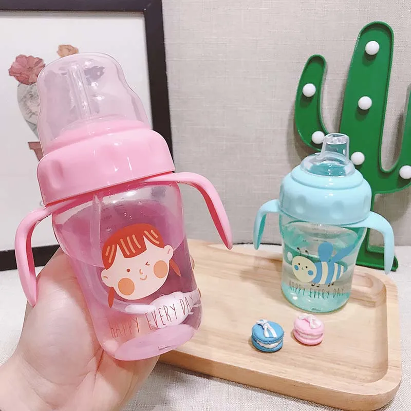 330 мл детская бутылочка для кормления бутылка воды с соломинкой безопасная