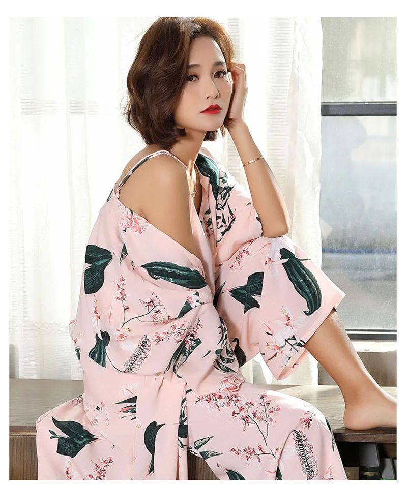 Новый женский пижамный комплект из 3 предметов топ на бретельках + брюки длинная