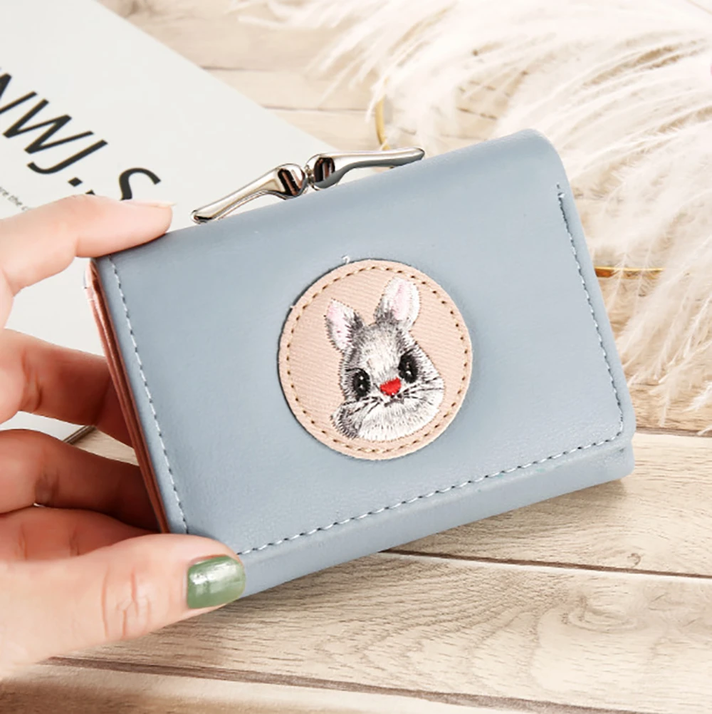 

PU Leather Female Wallet Cute Rabbit Coin Purse Card Holder Wallet For Women Candy Color Fashion Girl's Purses