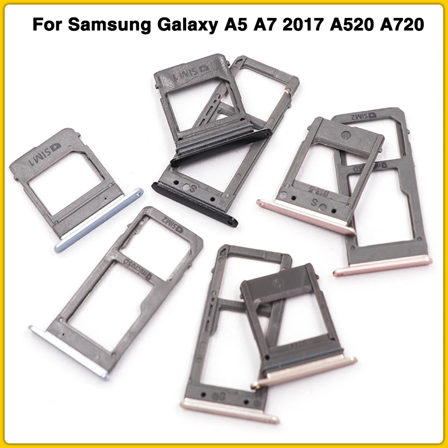 Новый лоток для sim карт Samsung Galaxy A5 A7 2017 A520 A720 устройство считывания SIM держатель