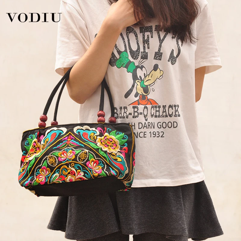 Женская сумка повседневная известная дизайнерская вышитая этнический стиль для