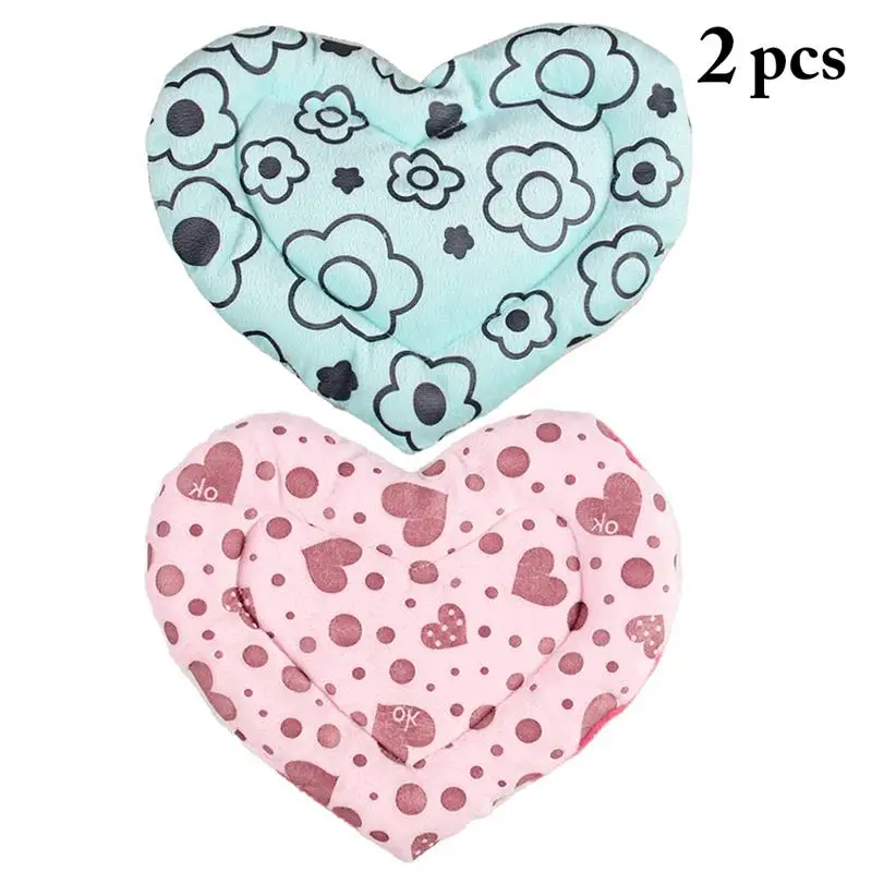 

2pc Heart Hamster Bed Small Animal Blanket Guinea Pig House Mat Warm Squirrel Hedgehog Rabbit Ferret Bed Small Pet Accessories