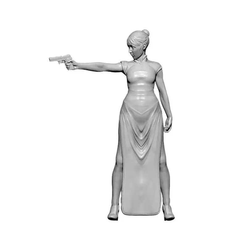 YUFAN 1/24 Cheongsam женский убийца солдат из смолы 7,5 см статическая эпоксидная смола модель игрушки включает Geunine упаковка